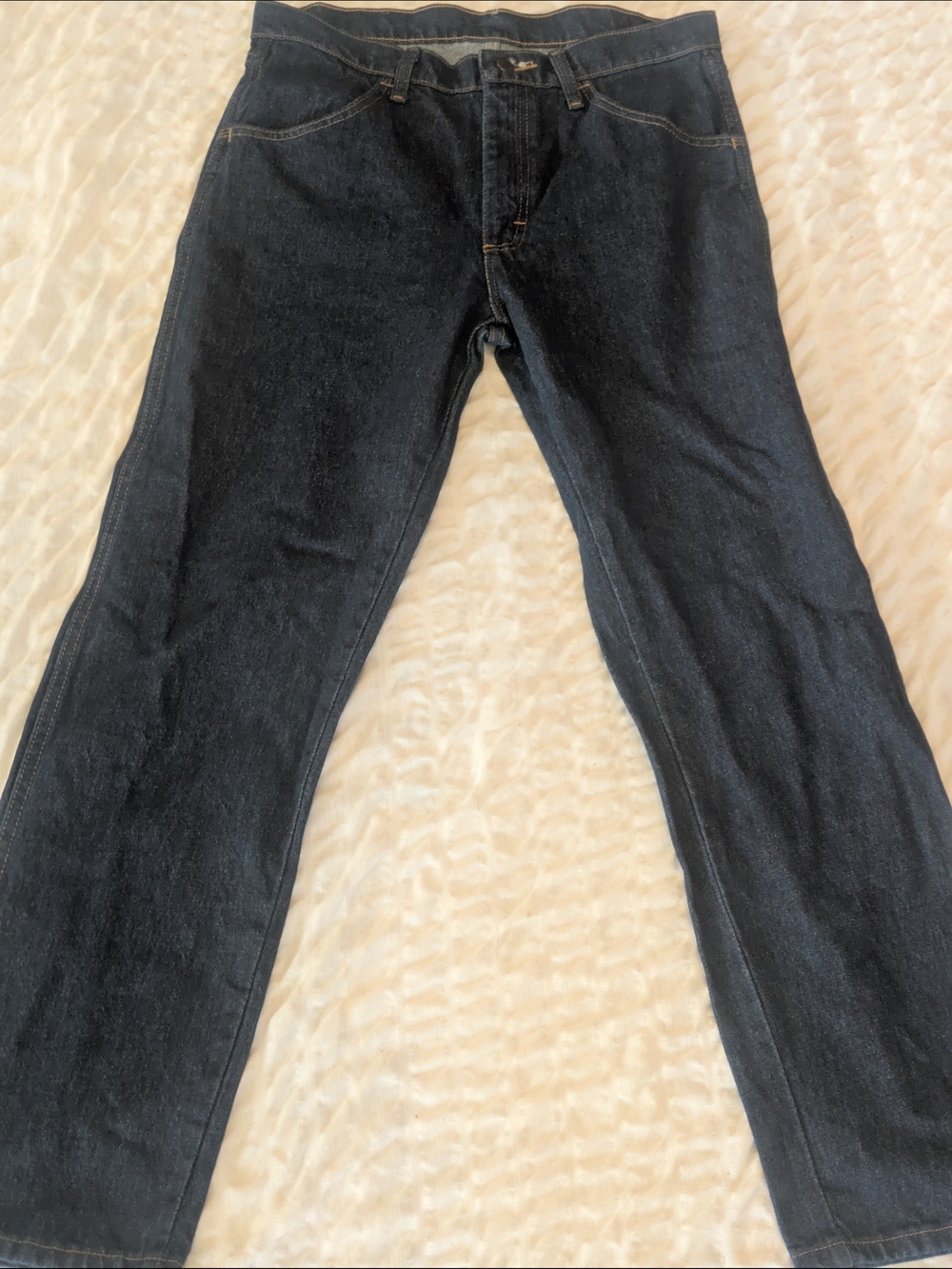 Wrangler Men's Straight Jeans - Deep Indigo Blue